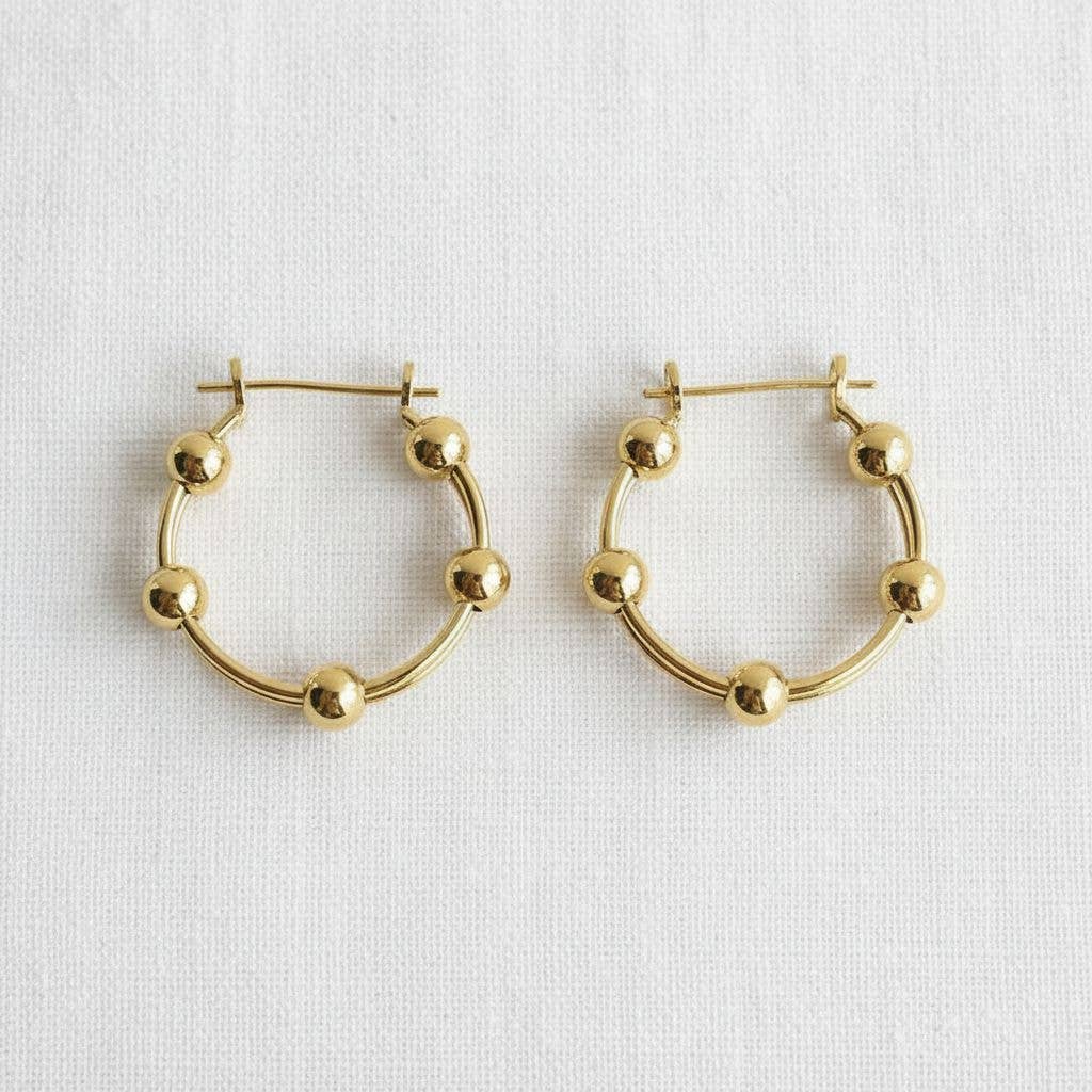 Vintage Geometric Double Circle Dangle Earrings