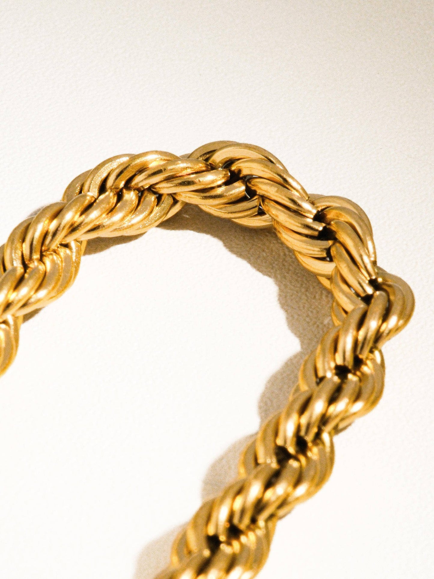 Sadie 18K Gold Non-Tarnish Braided Stackable Bracelet: Yellow Gold