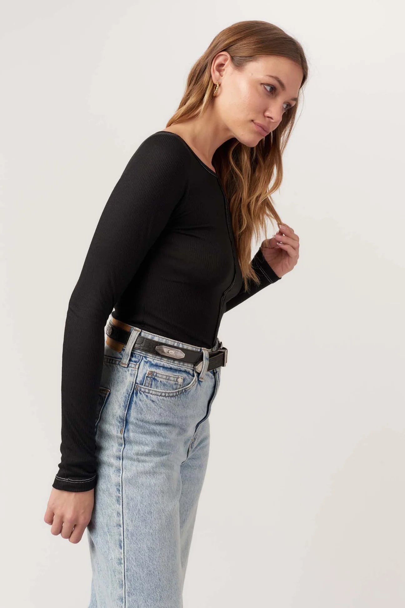 Boatneck Rib LS Tee
