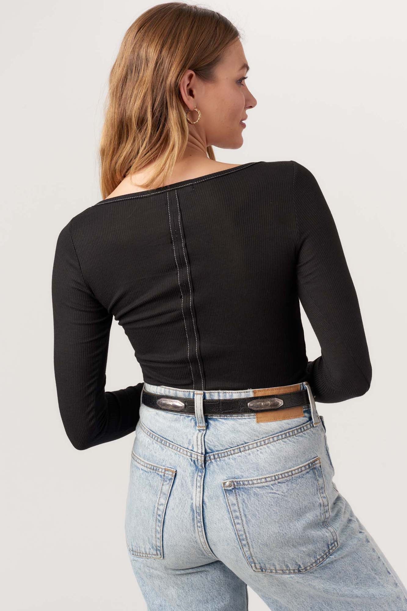 Boatneck Rib LS Tee
