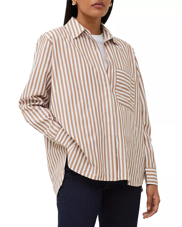 Thick Striped Over Shirt