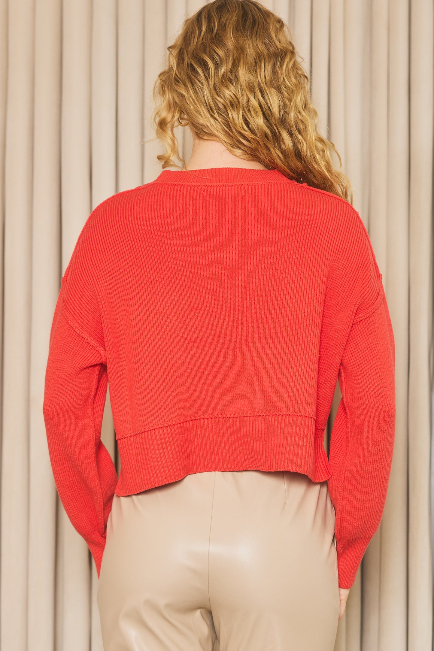 Cropped Turtleneck Sweater