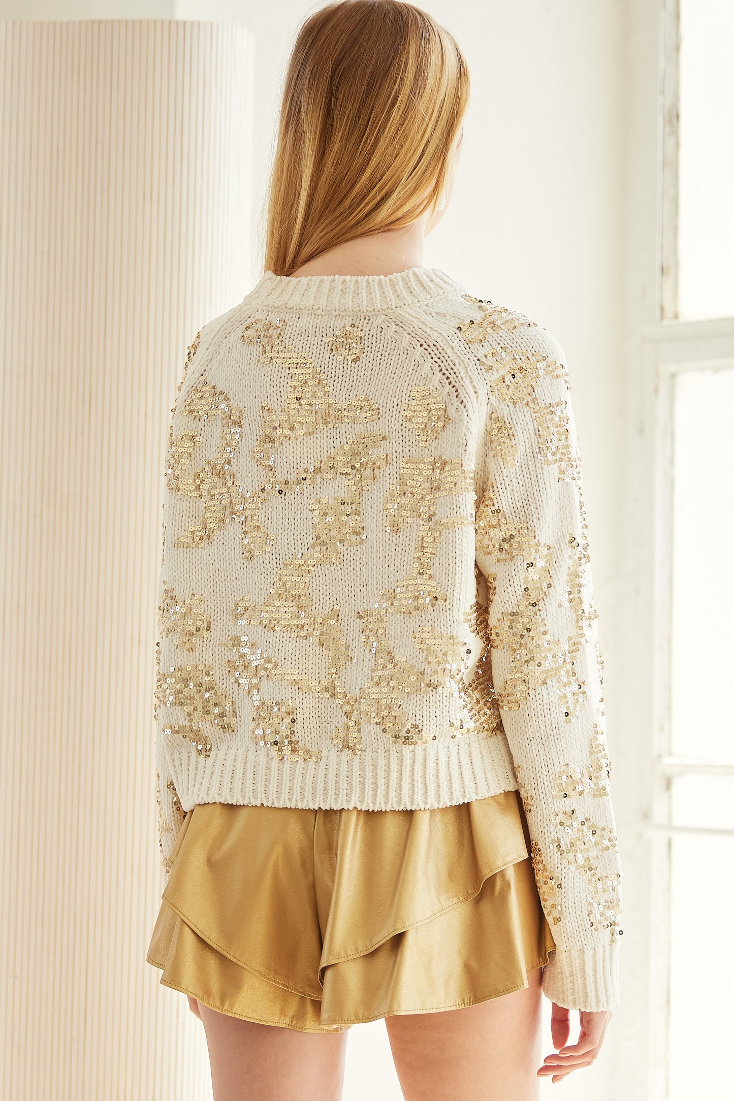 Embellished Sweater Top