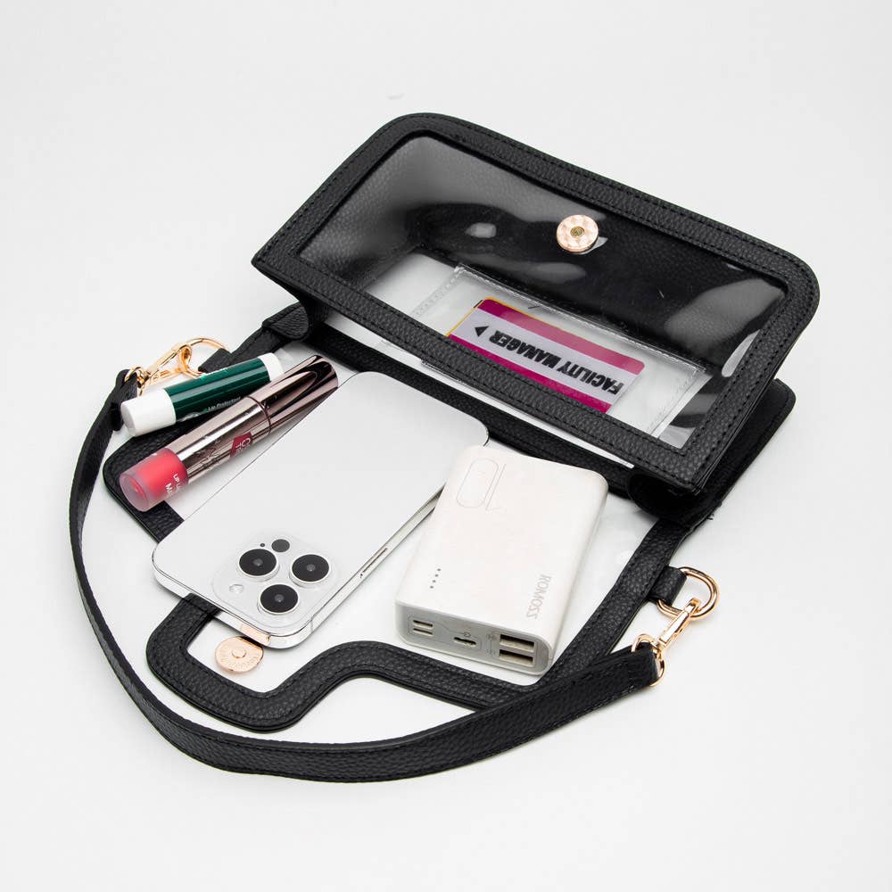 Black Rectangle Shoulder Game Day Bag