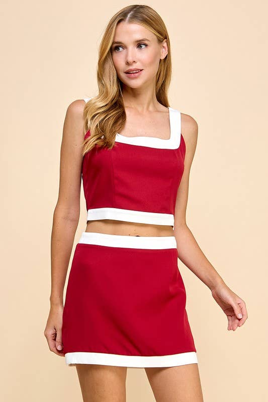 Crimson Cropped Tank Top