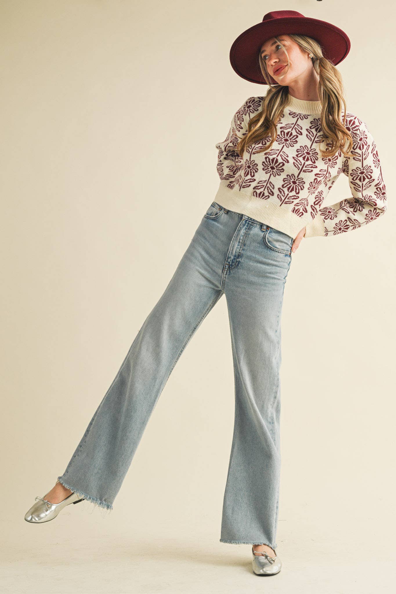 Floral Knit Sweater