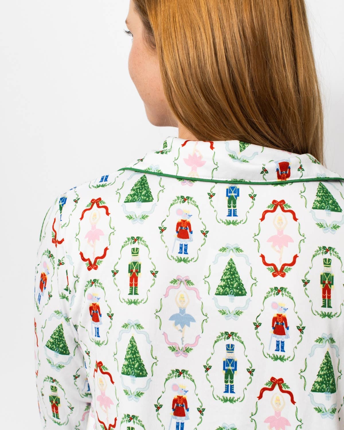Nutcracker Waltz Long Sleeve Button Up PJ Top