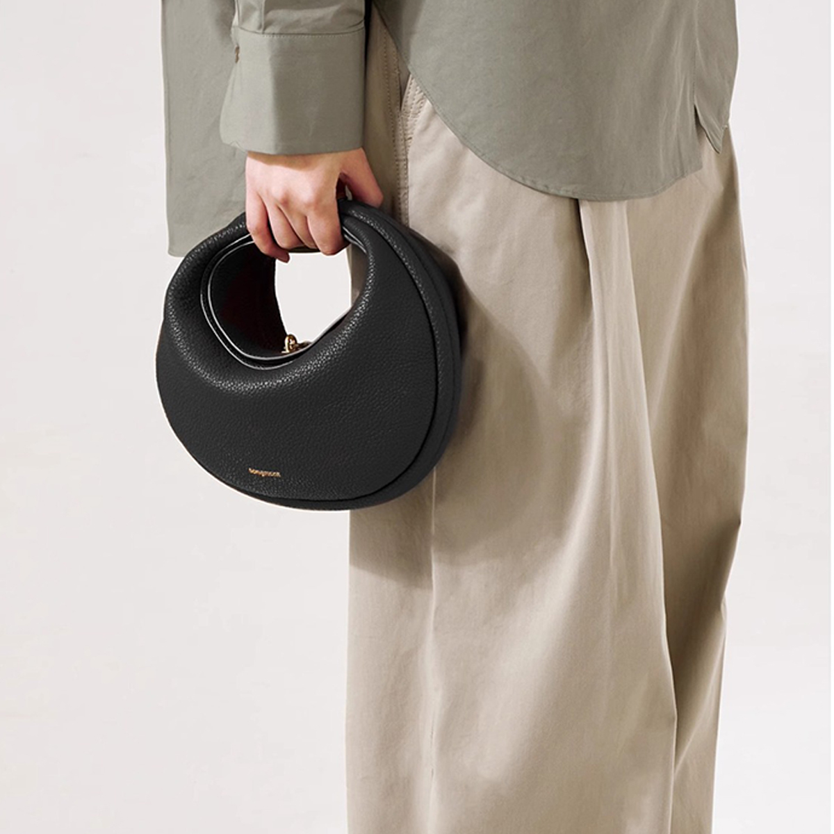 Small Moon Black Purse