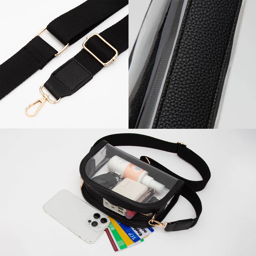 Navy Crossbody Camera Game Day Bag