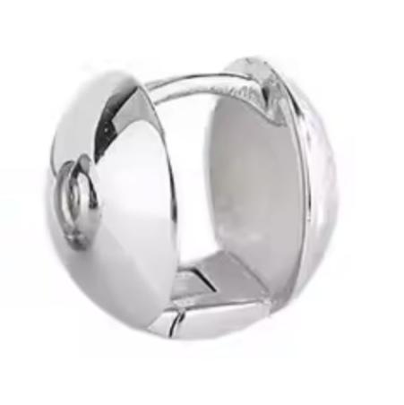 14k Steel Silver Ball Huggies