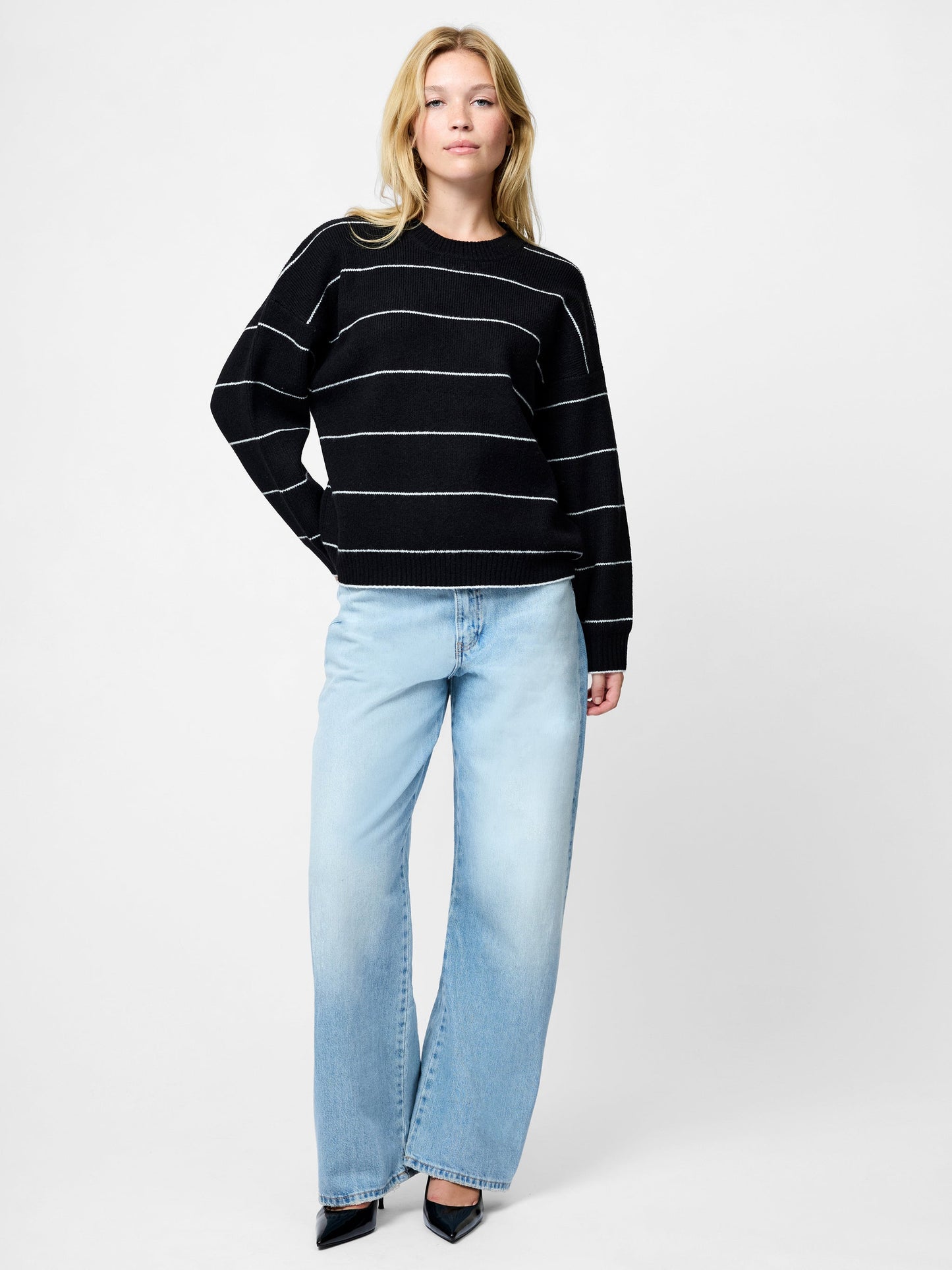 Striped Crew Sweater