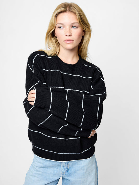 Striped Crew Sweater