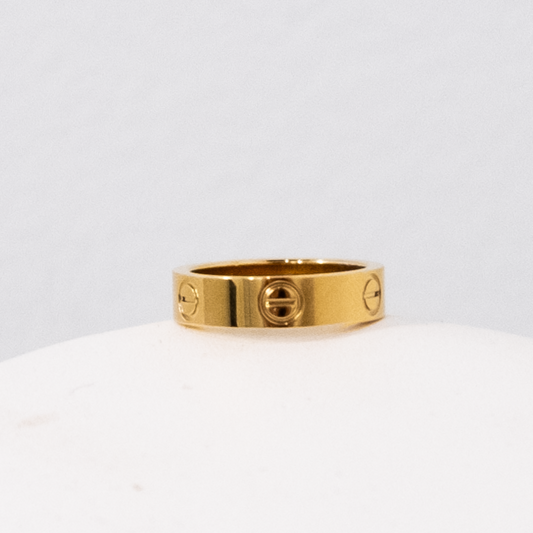 Gold Designer Inspired Love Ring