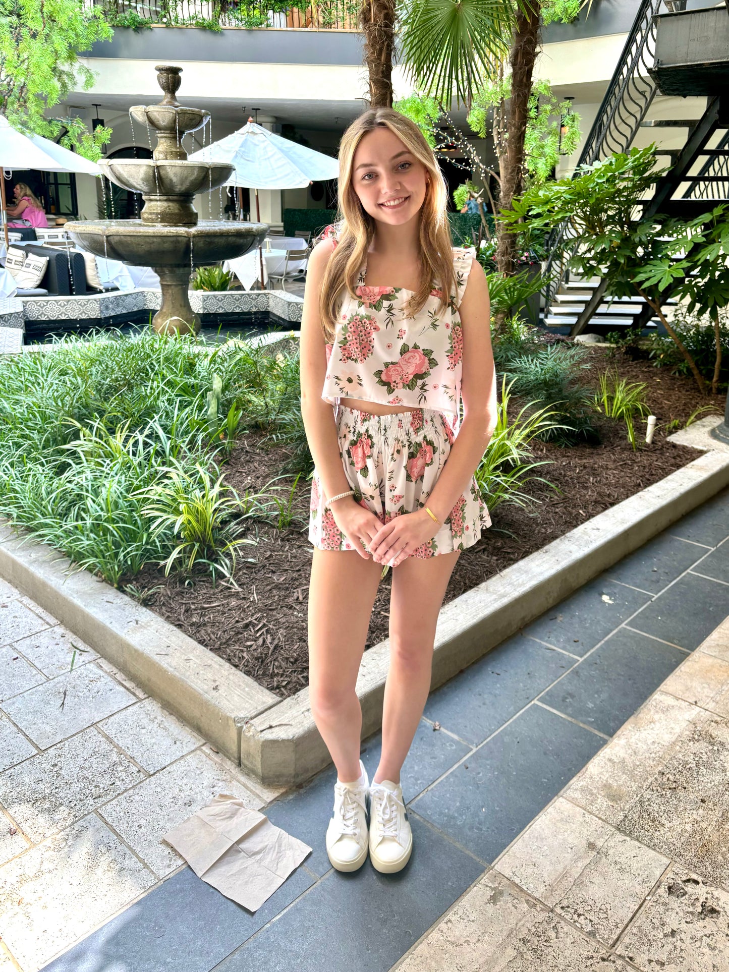 Ashley Nicole Shorts Pink Floral