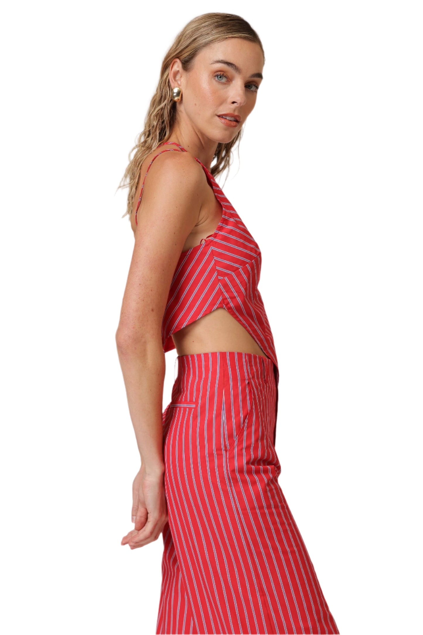 Asymmetrical Red Top