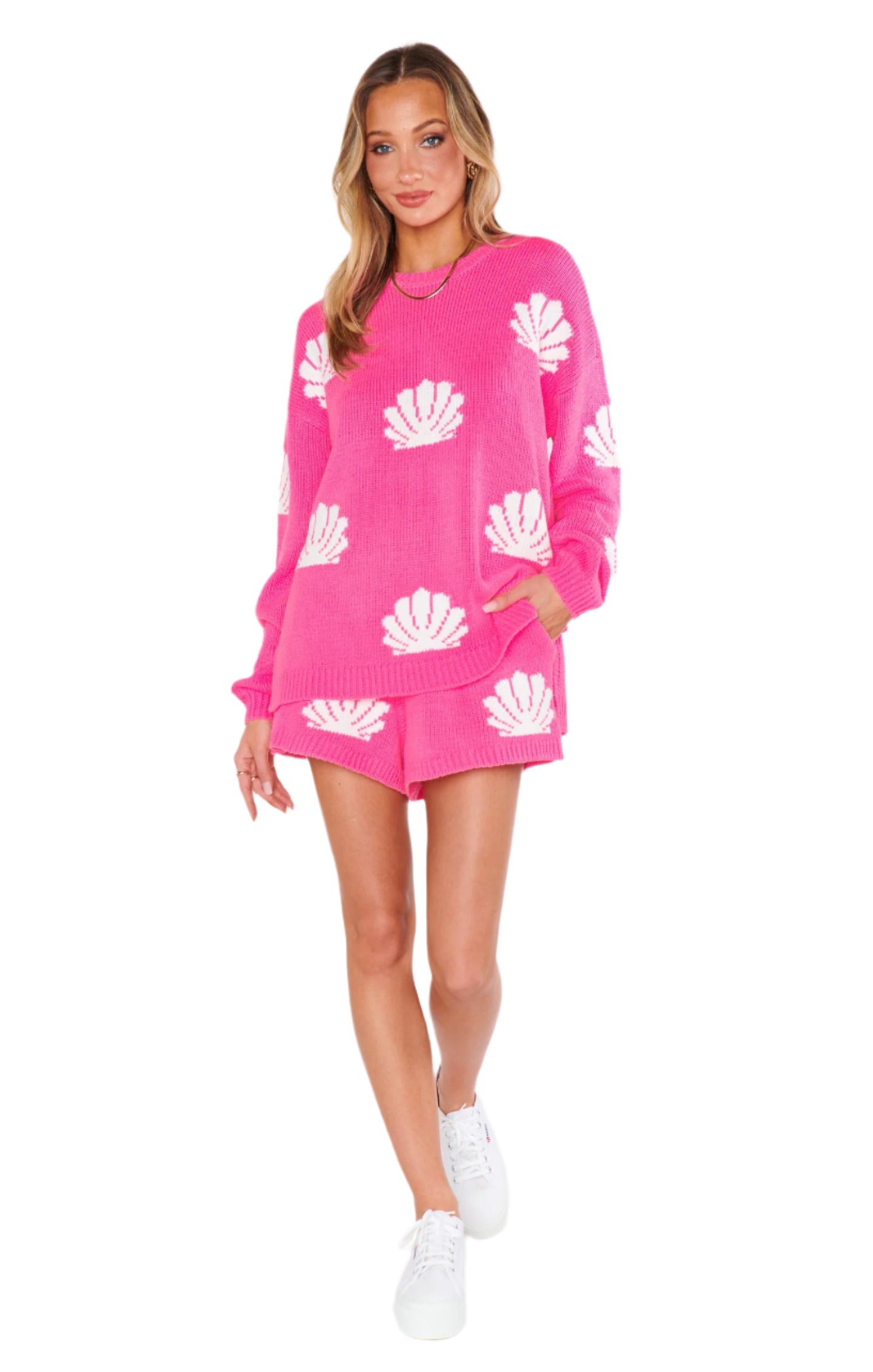 Hot Pink Shell Sweater