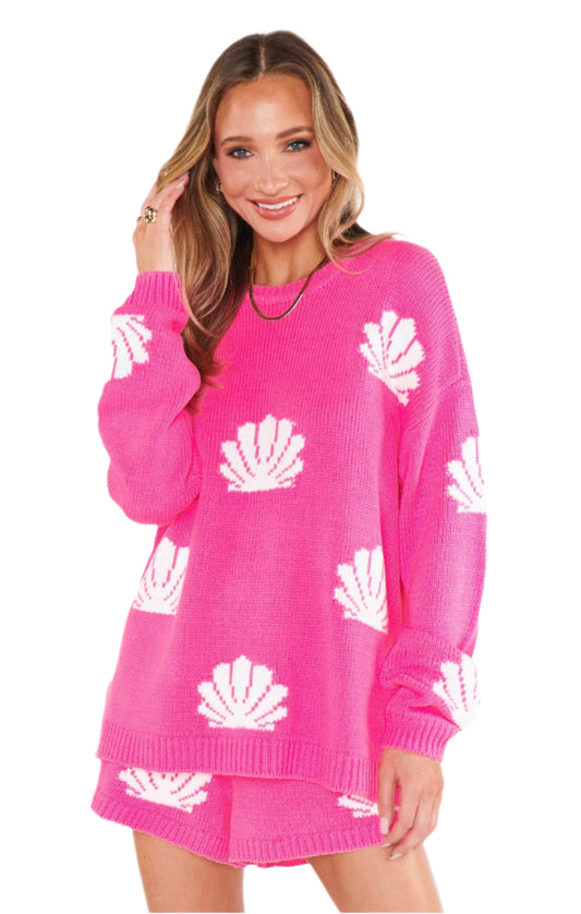 Hot Pink Shell Sweater