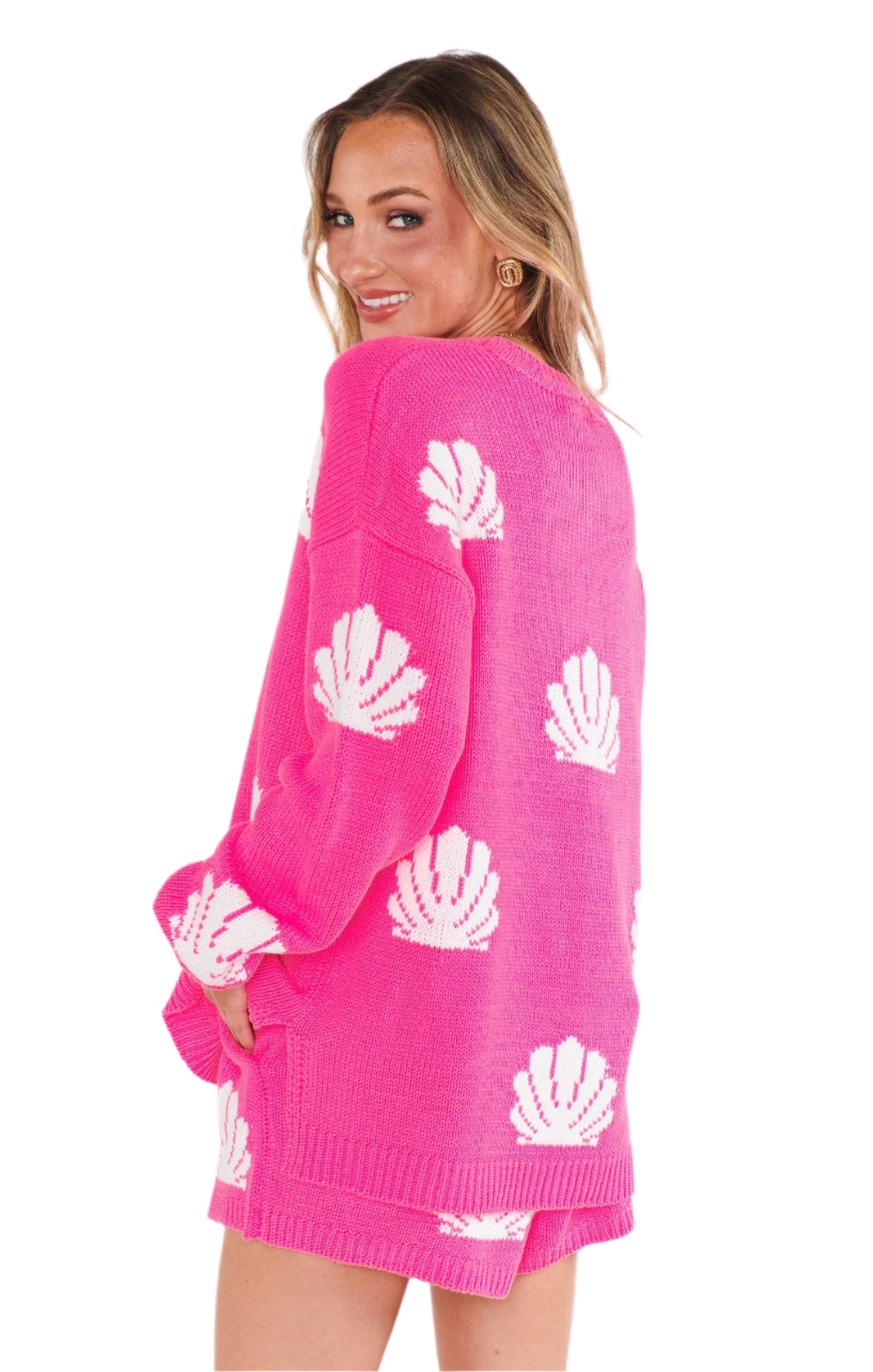 Hot Pink Shell Sweater