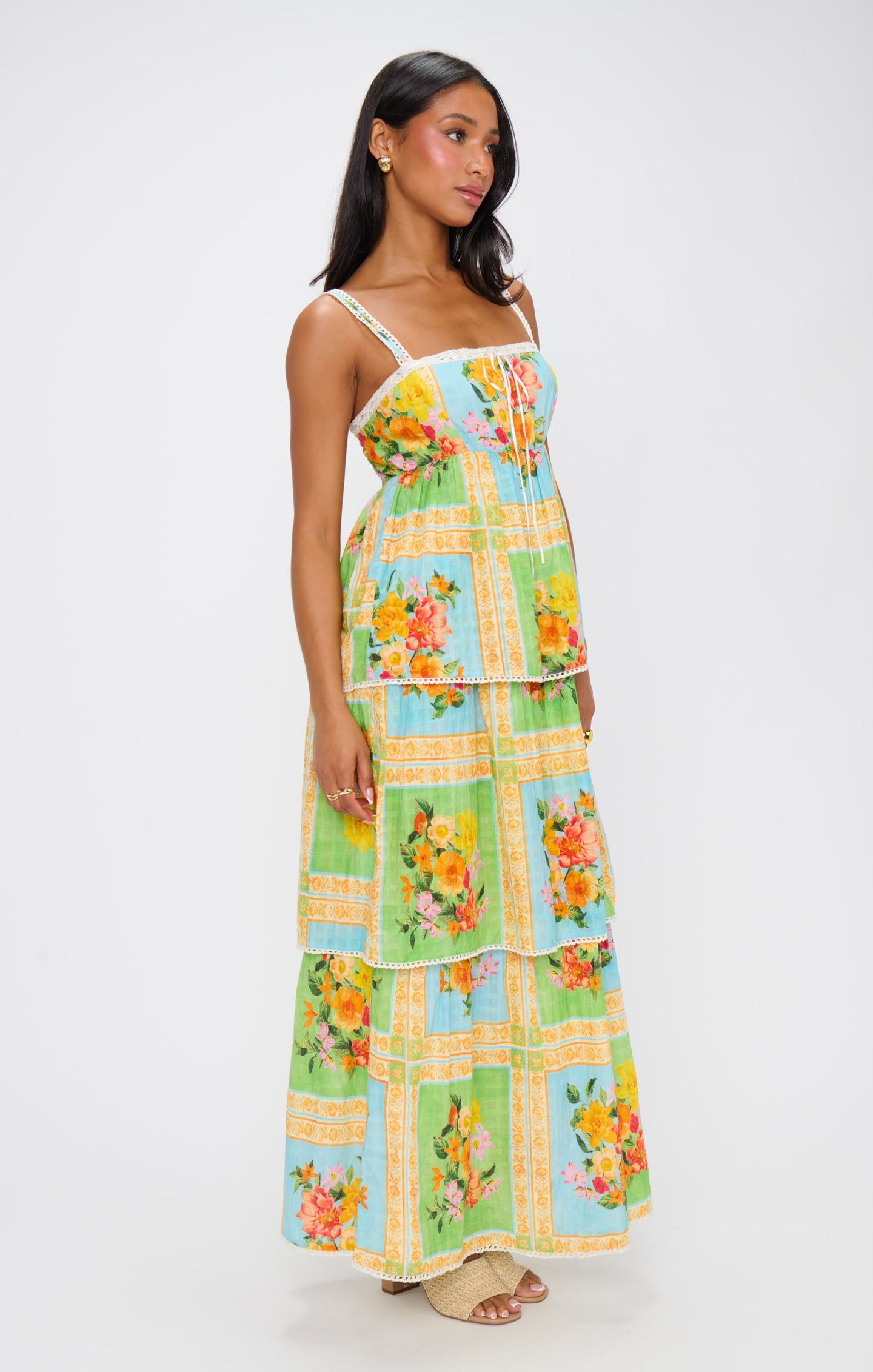 Country Bouquet Midi Dress