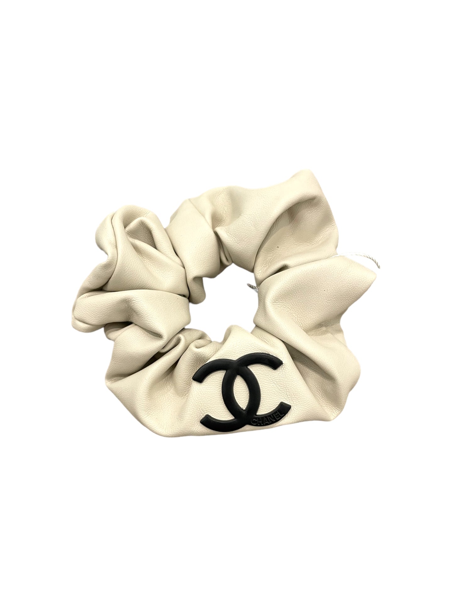 CC inspired leather scrunchie