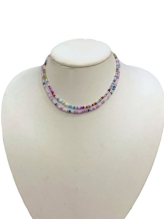 Purple Essential Beaded Necklace