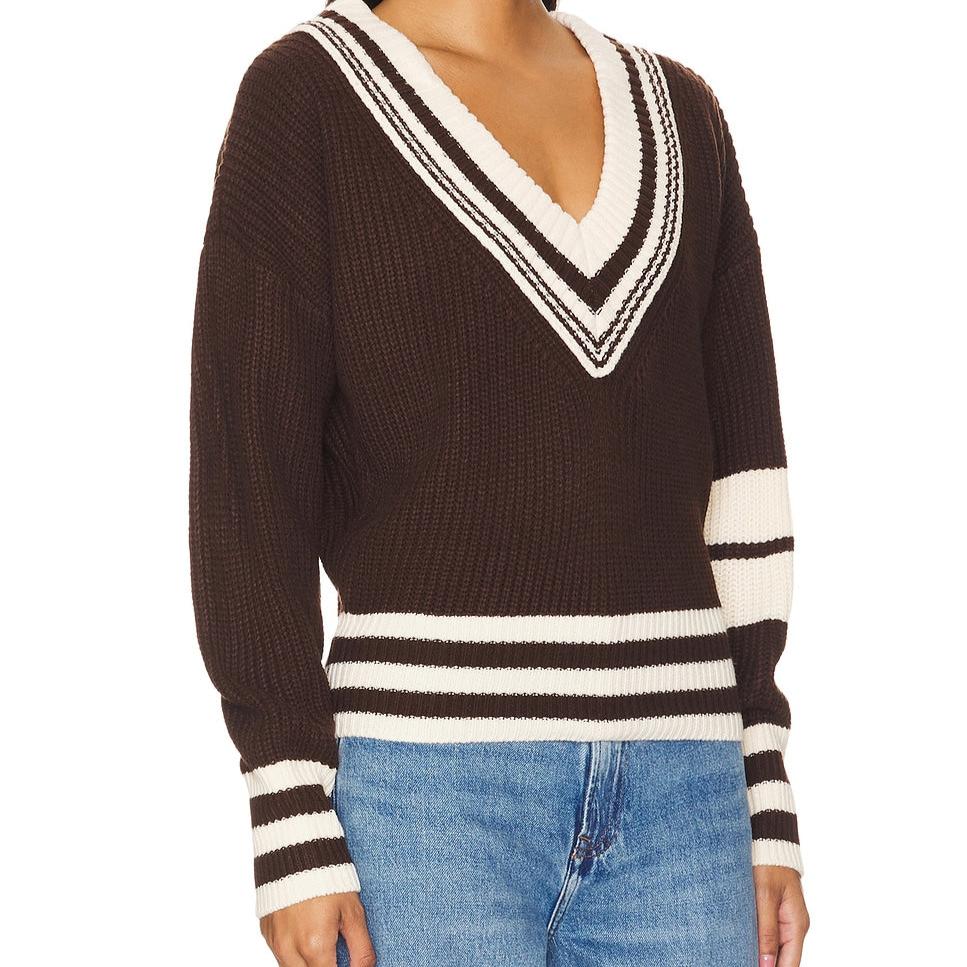 Chestnut Varsity Crop Sweater