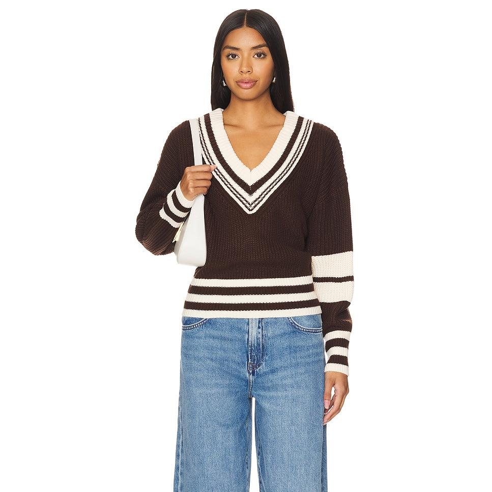 Chestnut Varsity Crop Sweater