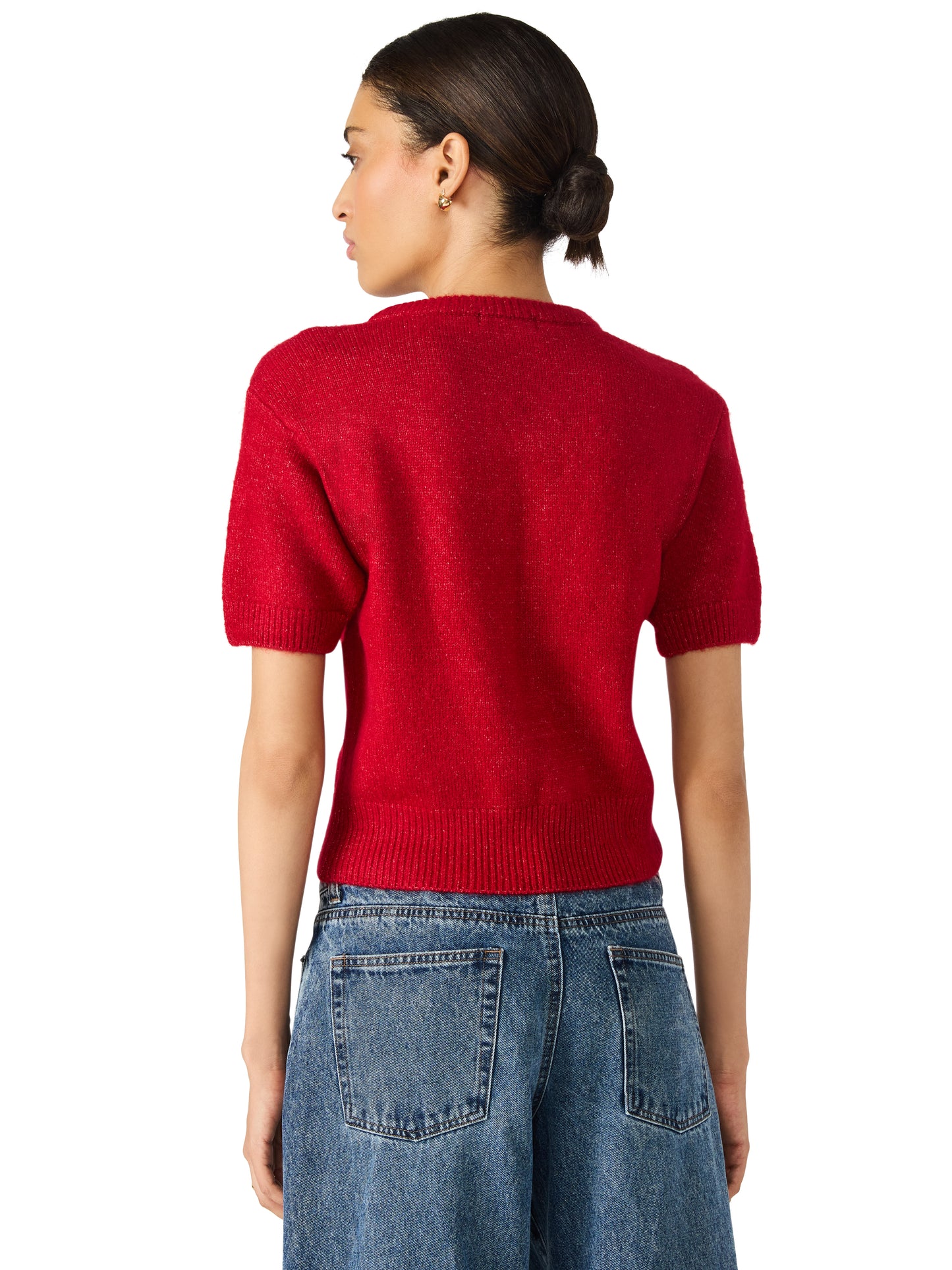 Short Sleeve Tie Cardigan