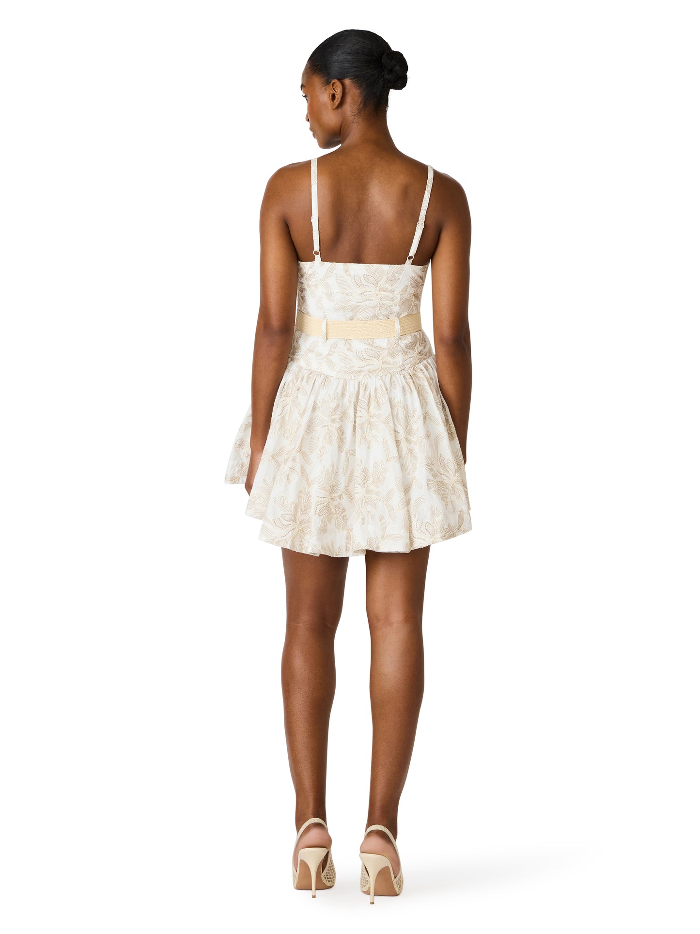 Cream Embroidered Dress