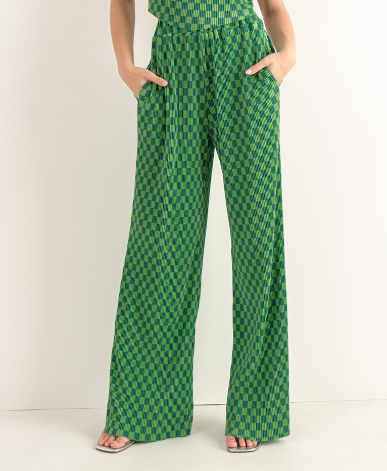 Checkered Print Pants