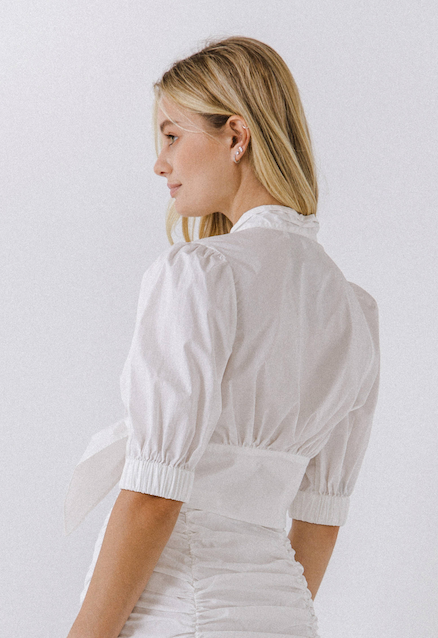 Front tie crop top