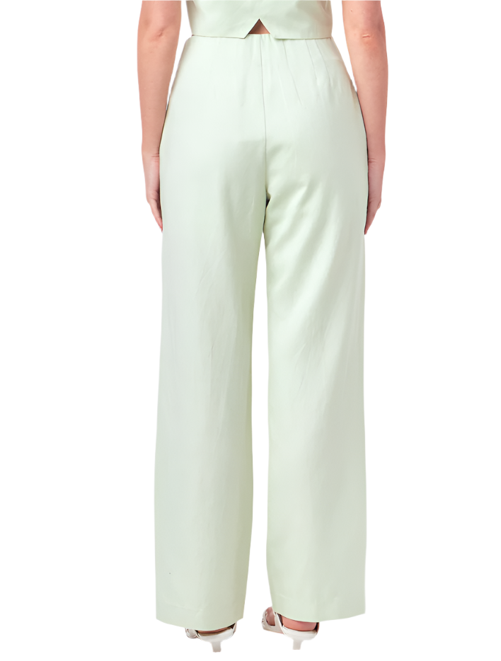 Sage linen blend pants