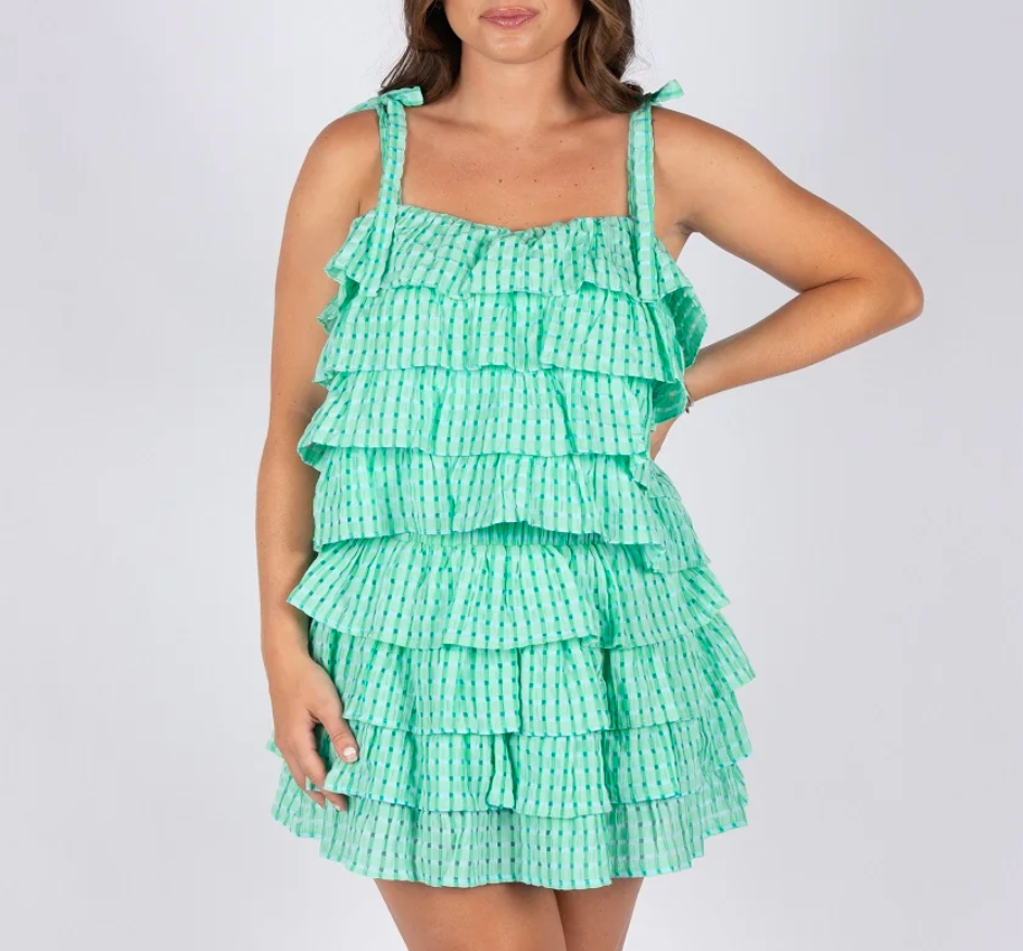 Delilah Green Plaid Skirt