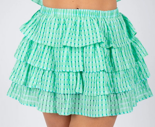 Delilah Green Plaid Skirt