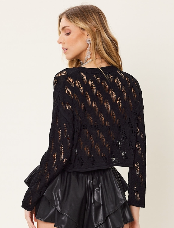 Cropped Knit Sweater