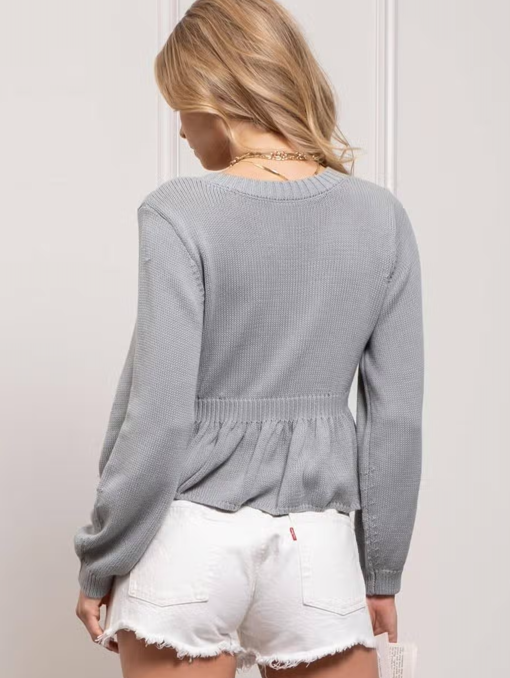 Ribbed Waist Sweater Top