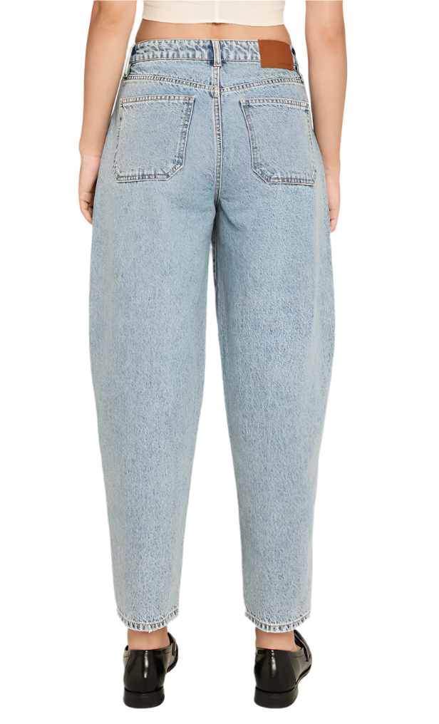 Medium Wash Barrel Leg Jeans