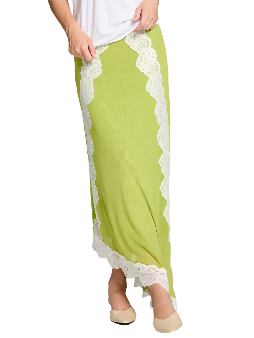 Chartreuse Maxi Skirt