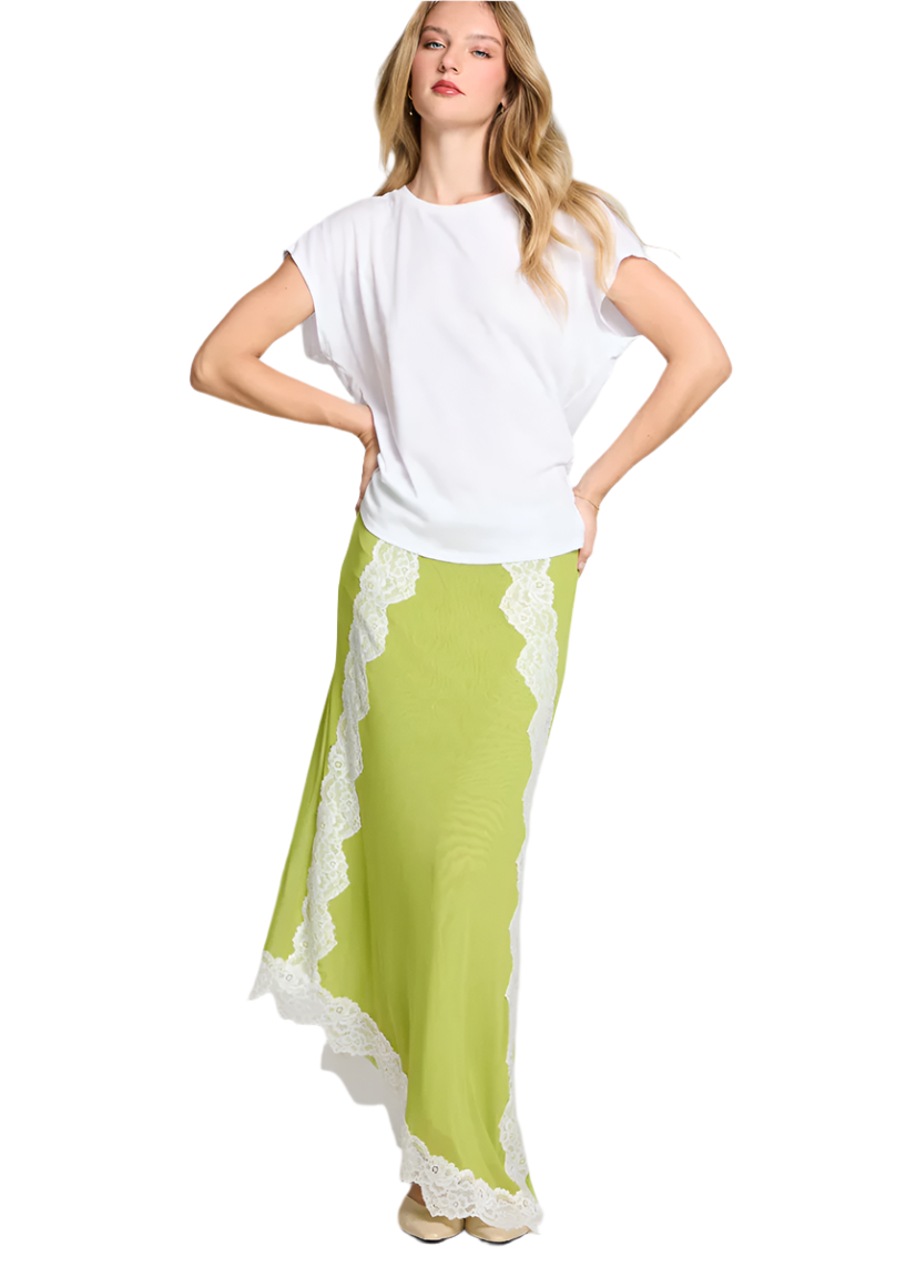 Chartreuse Maxi Skirt