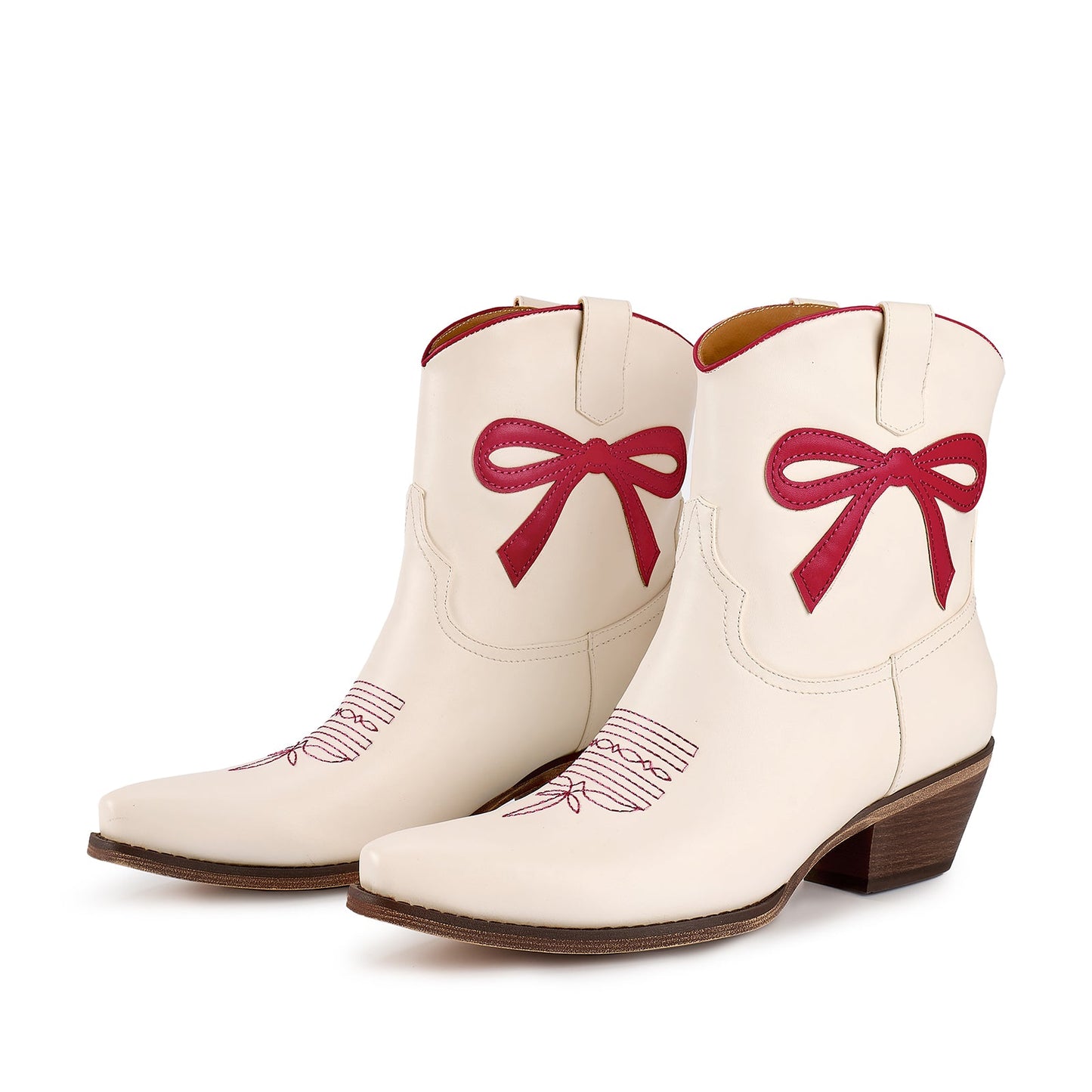 Red Bow Cowboy Booties