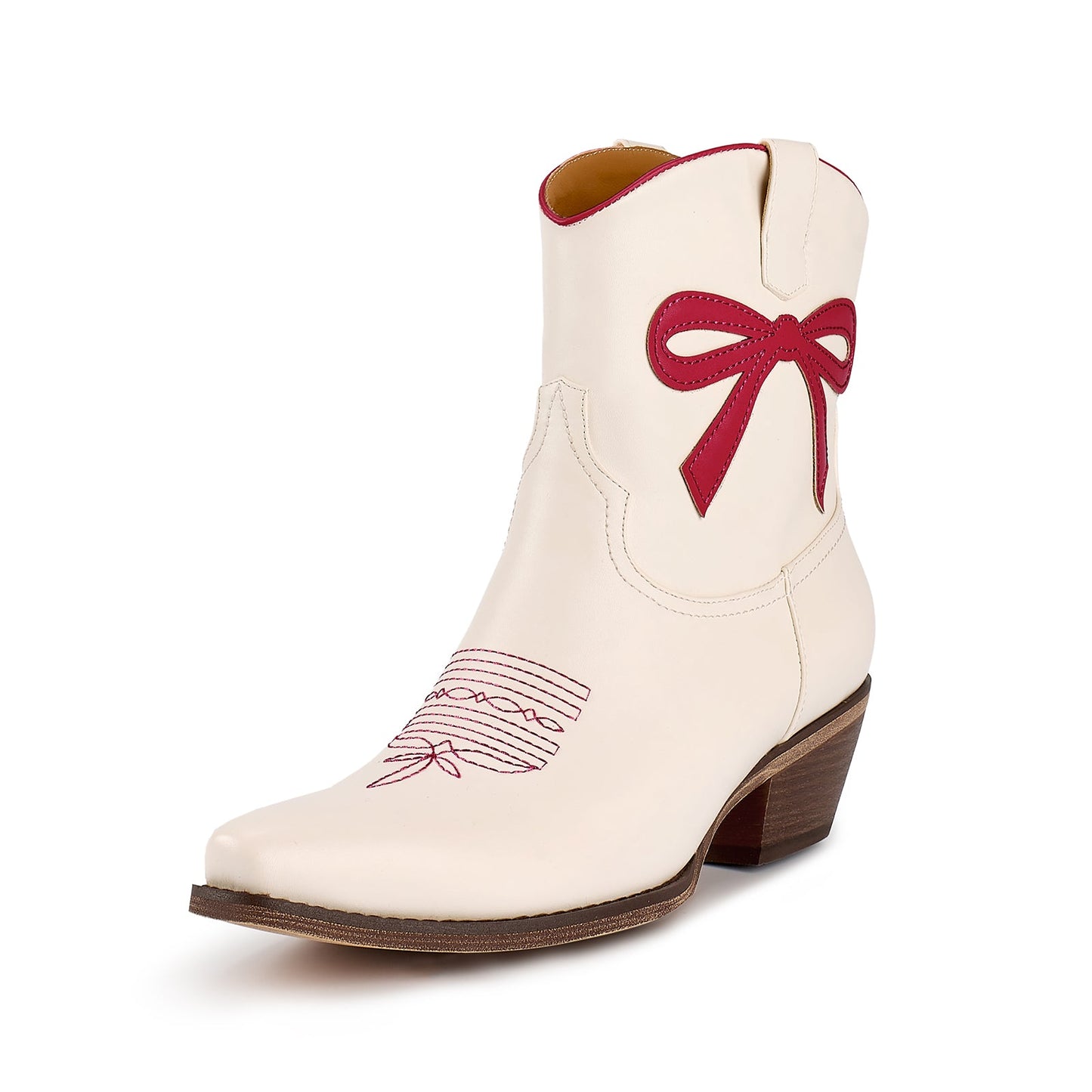 Red Bow Cowboy Booties