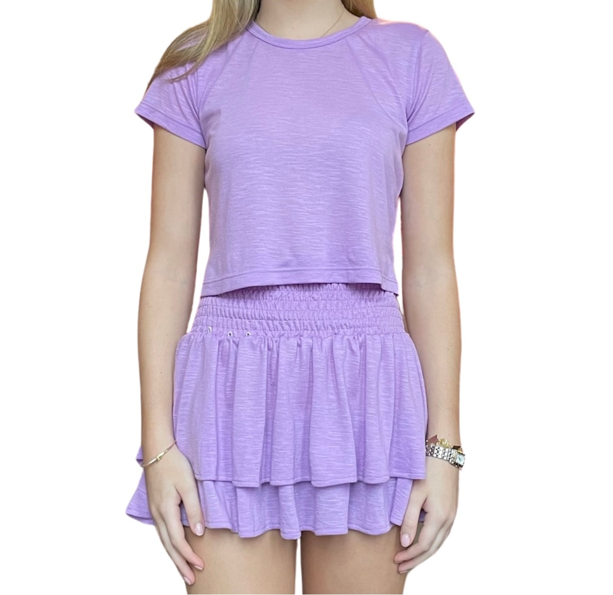 Lavender Slub Isla Skirt