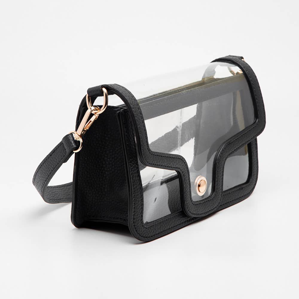 Black Rectangle Shoulder Game Day Bag