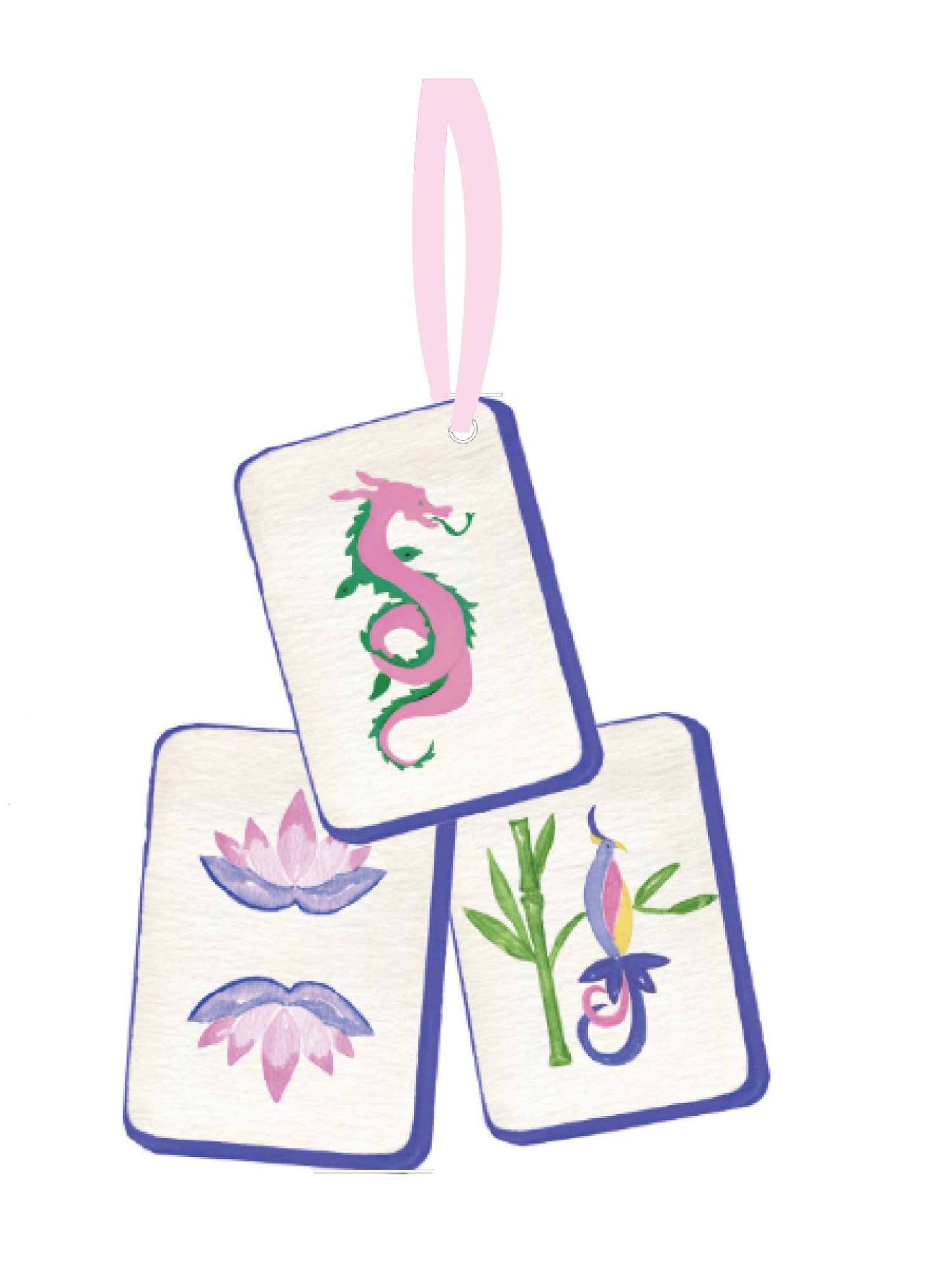 Mahjong Christmas Ornament Acrylic Mahj gift, acrylic: Cocktail Glass