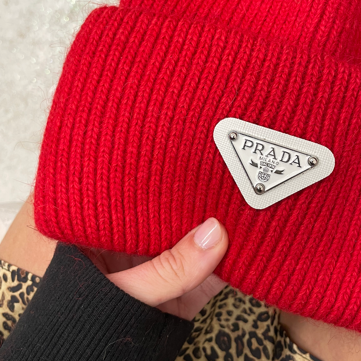 Designer Inspired Prada Knit Beanie