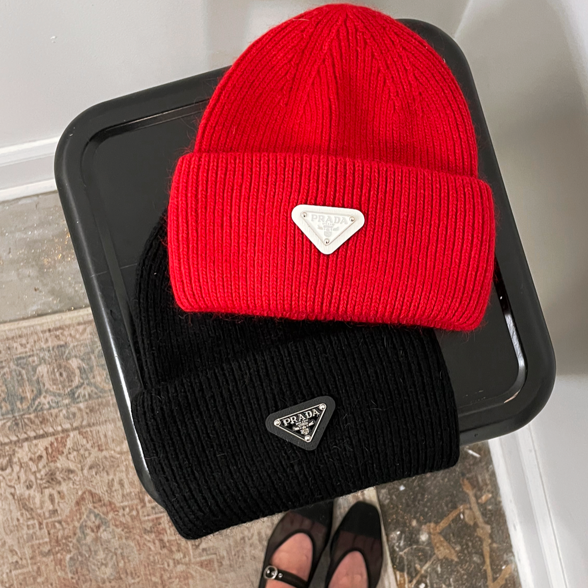Designer Inspired Prada Knit Beanie