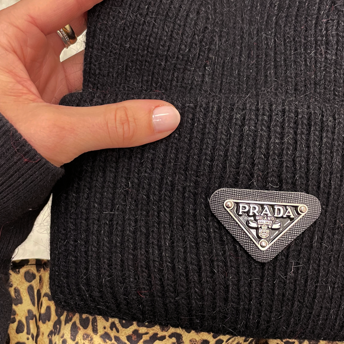 Designer Inspired Prada Knit Beanie