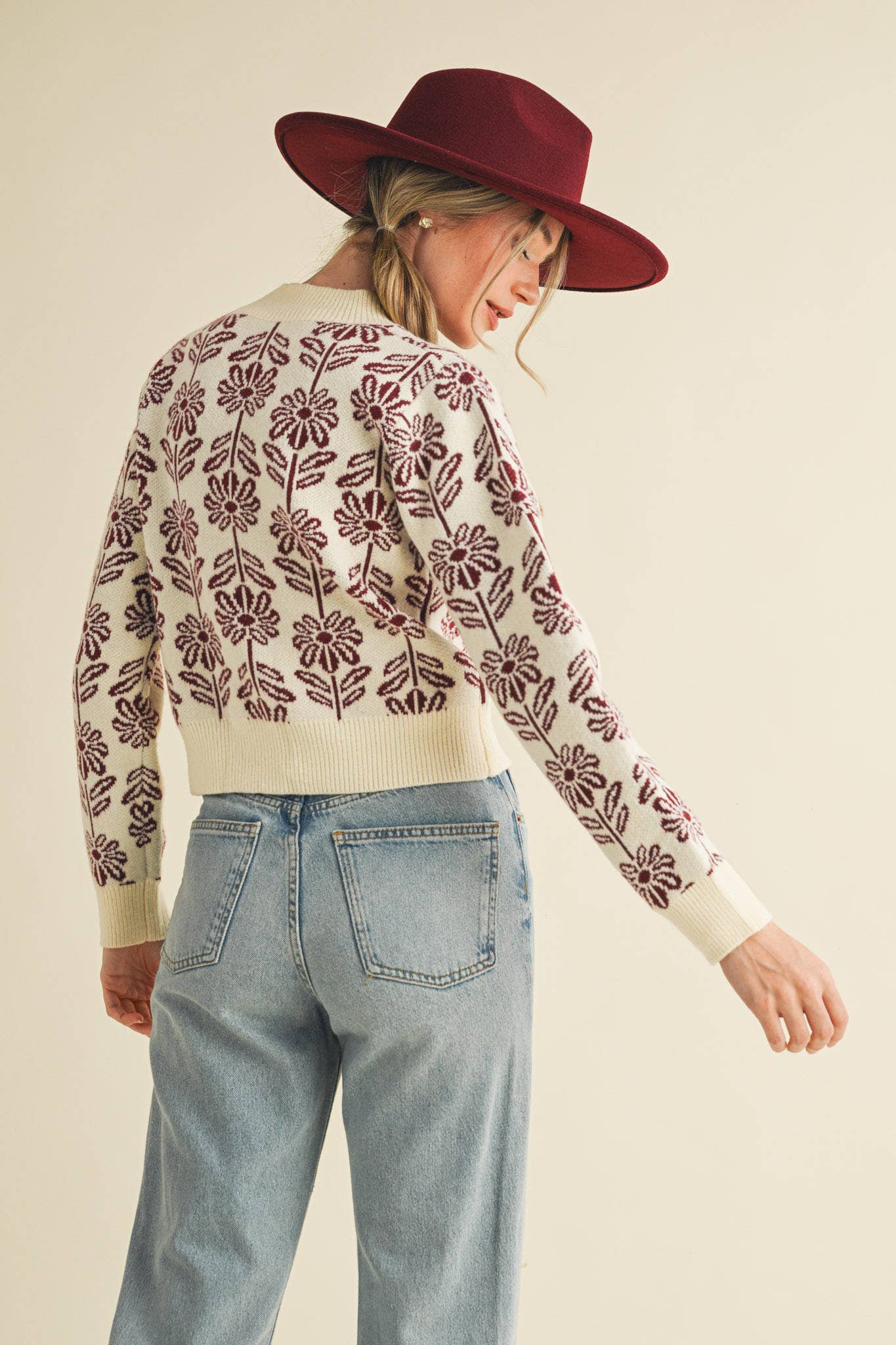 Floral Knit Sweater