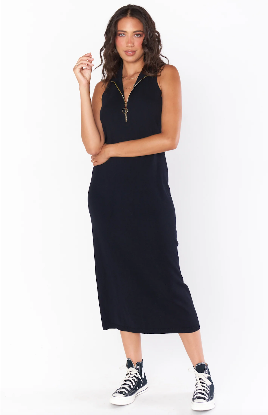 Charlie Zip Dress Black