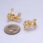 14K Gold Filled Knot Band C-Shaped Hoop Earrings